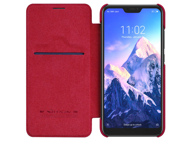 Чехол Nillkin Qin leather case для Xiaomi Redmi 6 pro (красный, кожаный)