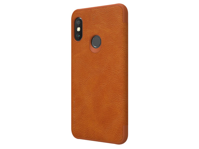 Чехол Nillkin Qin leather case для Xiaomi Redmi 6 pro (коричневый, кожаный)