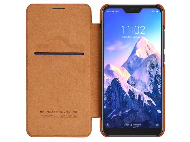 Чехол Nillkin Qin leather case для Xiaomi Redmi 6 pro (коричневый, кожаный)