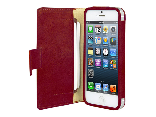 Чехол Vetti Craft Lusso Case для Apple iPhone 5 (красный, кожанный)