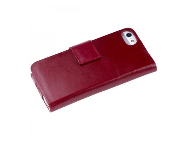 Чехол Vetti Craft Lusso Case для Apple iPhone 5 (красный, кожанный)