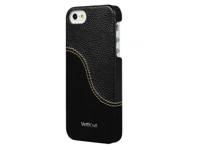 Чехол Vetti Craft SnapCover Case для Apple iPhone 5 (черный, кожанный)