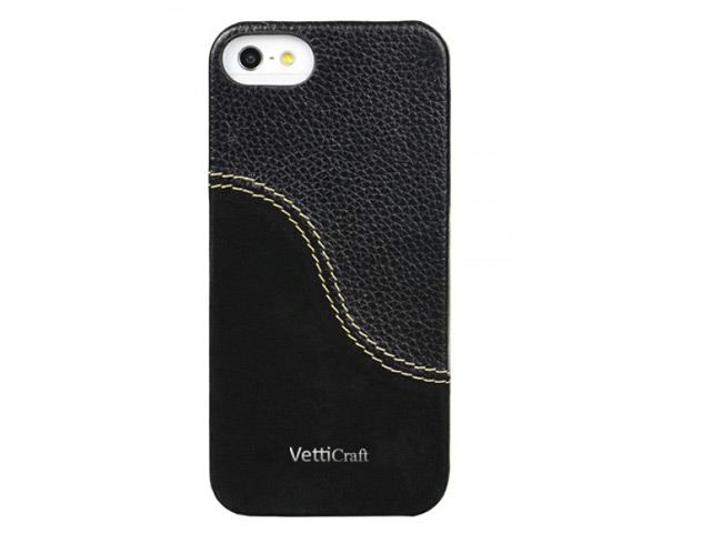 Чехол Vetti Craft SnapCover Case для Apple iPhone 5 (черный, кожанный)