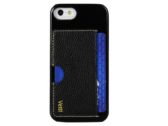 Чехол Vetti Craft SnapCover Card Holder Case для Apple iPhone 5 (черный, кожанный)