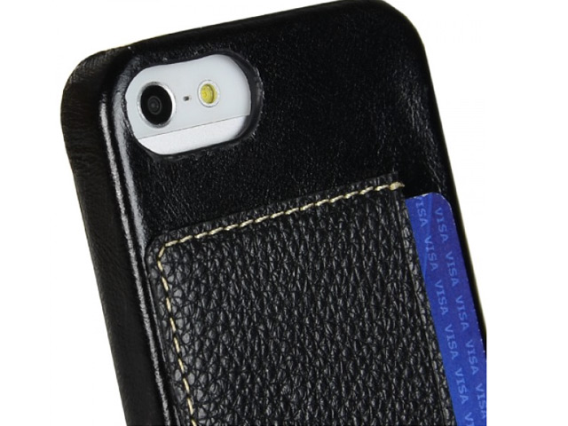 Чехол Vetti Craft SnapCover Card Holder Case для Apple iPhone 5 (черный, кожанный)