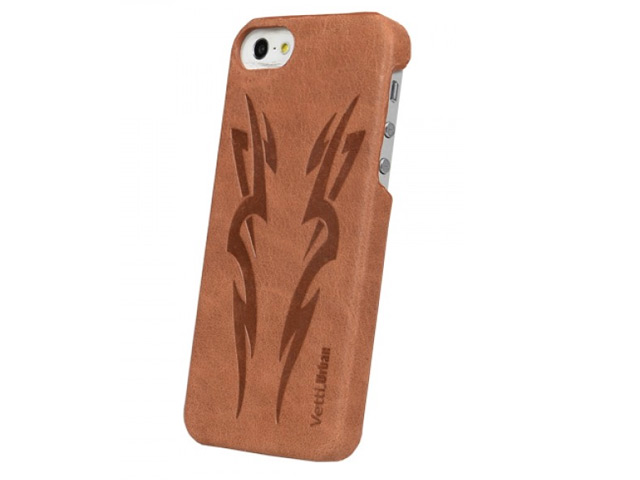 Чехол Vetti Craft Urban Case My Tattoo No 1 для Apple iPhone 5 (коричневый, кожанный)