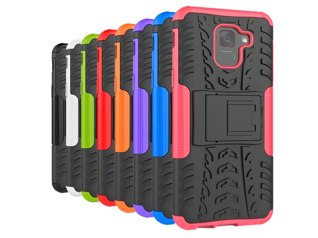 Чехол Yotrix Shockproof case для Samsung Galaxy J6 (оранжевый, пластиковый)