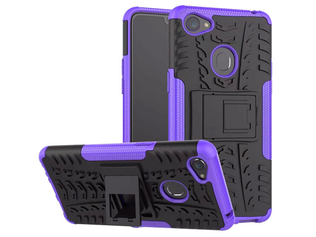 Чехол Yotrix Shockproof case для OPPO F7 (фиолетовый, пластиковый)