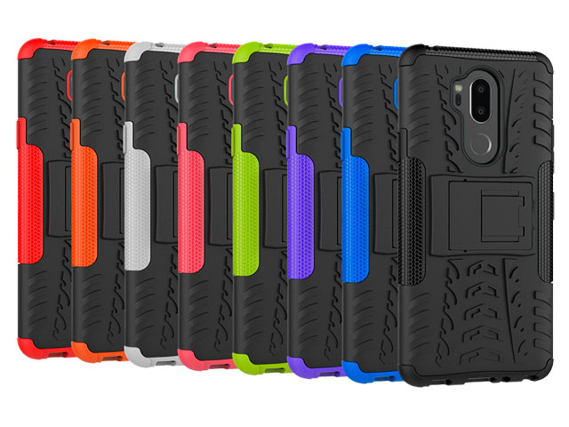 Чехол Yotrix Shockproof case для LG G7 ThinQ (фиолетовый, пластиковый)