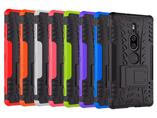 Чехол Yotrix Shockproof case для Sony Xperia XZ2 premium (оранжевый, пластиковый)