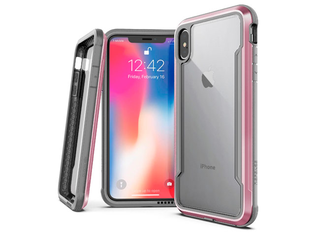 Чехол X-doria Defense Shield для Apple iPhone XS max (розово-золотистый, маталлический)