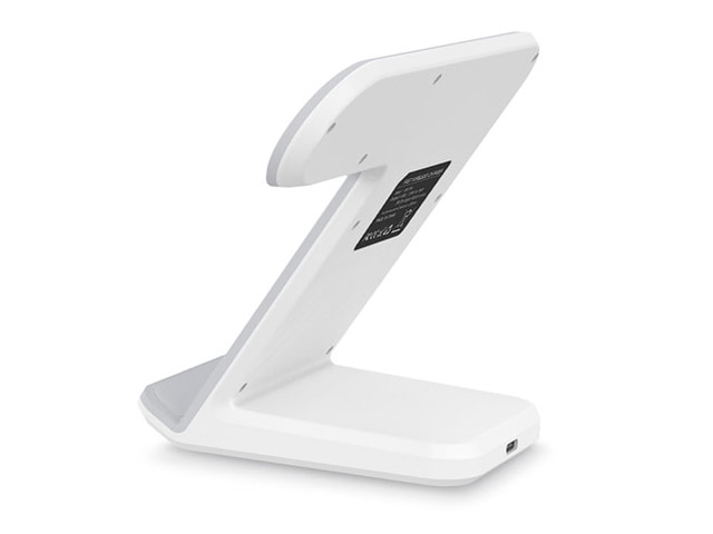 Беспроводное зарядное устройство Synapse Wireless Charger Dock (белое, Fast Charge, стандарт QI, зарядка Apple Watch)