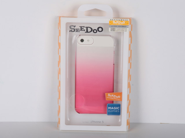 Чехол Seedoo Rainbow case для Apple iPhone 5 (розовый, пластиковый)