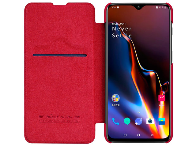 Чехол Nillkin Qin leather case для OnePlus 6T (красный, кожаный)