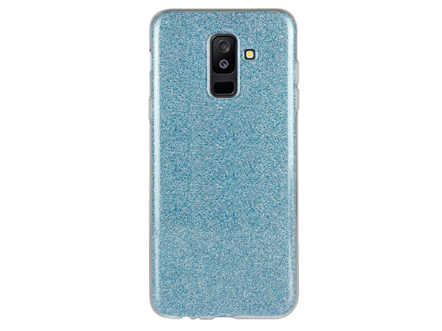 Чехол Yotrix BrightCase для Samsung Galaxy A6 plus 2018 (голубой, гелевый)