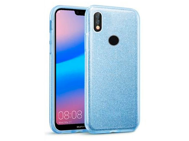 Чехол Yotrix BrightCase для Huawei P20 lite (голубой, гелевый)