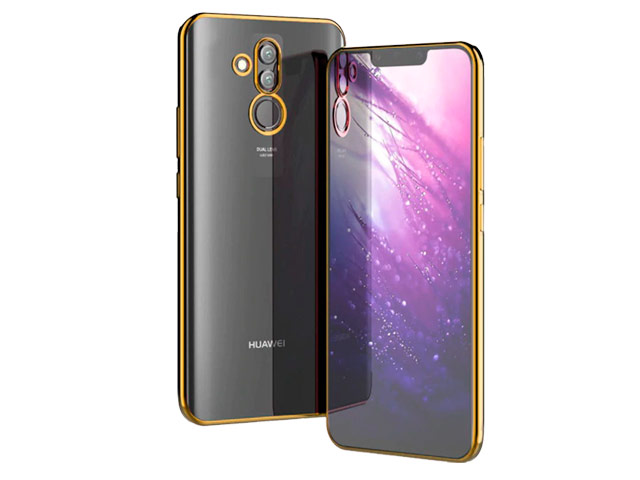 Чехол Yotrix GlitterSoft для Huawei Mate 20 lite (золотистый, гелевый)