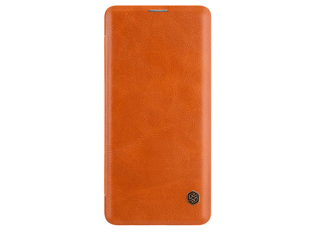 Чехол Nillkin Qin leather case для Samsung Galaxy S10 plus (коричневый, кожаный)