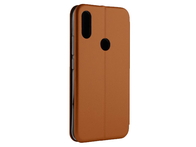 Чехол Yotrix FolioCase для Xiaomi Redmi Note 7 (коричневый, кожаный)