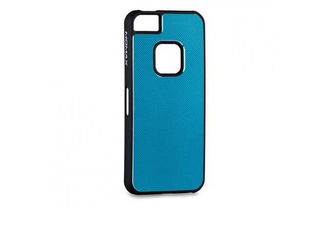 Чехол Momax Feel&Touch Case для Apple iPhone 5 (синий, металический)