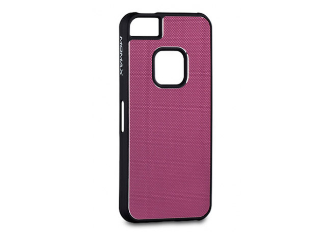 Чехол Momax Feel&Touch Case для Apple iPhone 5 (розовый, металический)