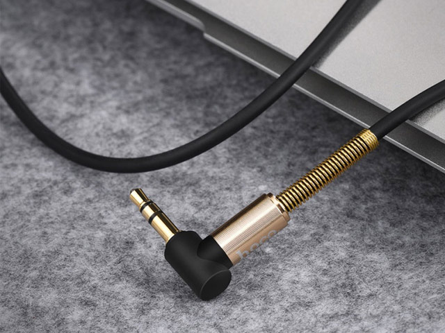 AUX-кабель Hoco Aux Audio cable UPA02 (1 м, разъемы 3.5 мм, 90-град., черный)