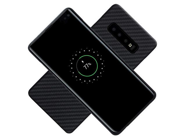 Чехол Synapse Carbon Shell для Samsung Galaxy S10 plus (черный, карбон)