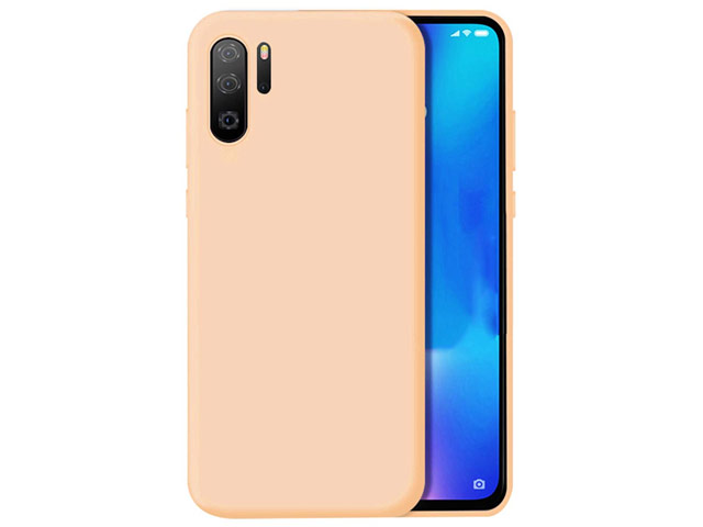 Чехол Yotrix LiquidSilicone для Huawei P30 pro (бежевый, гелевый)