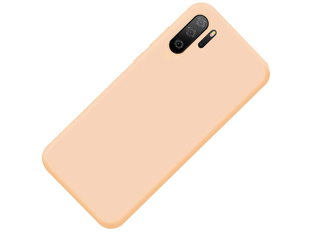 Чехол Yotrix LiquidSilicone для Huawei P30 pro (бежевый, гелевый)