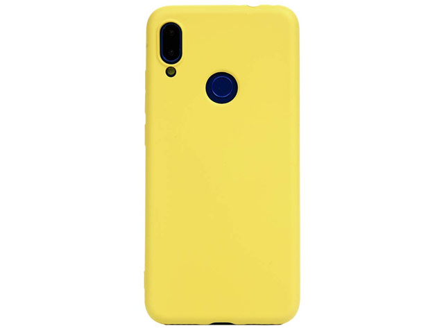 Чехол Yotrix LiquidSilicone для Xiaomi Redmi Note 7 (желтый, гелевый)