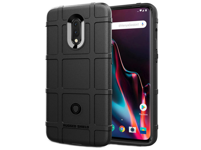 Чехол Yotrix RuggedShield для OnePlus 7 (черный, гелевый)