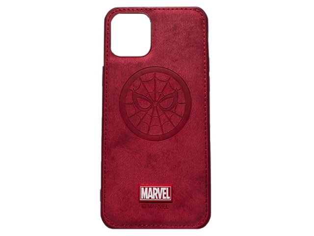 Чехол Marvel Avengers Leather case для Apple iPhone 11 pro max (Spider-Man, матерчатый)