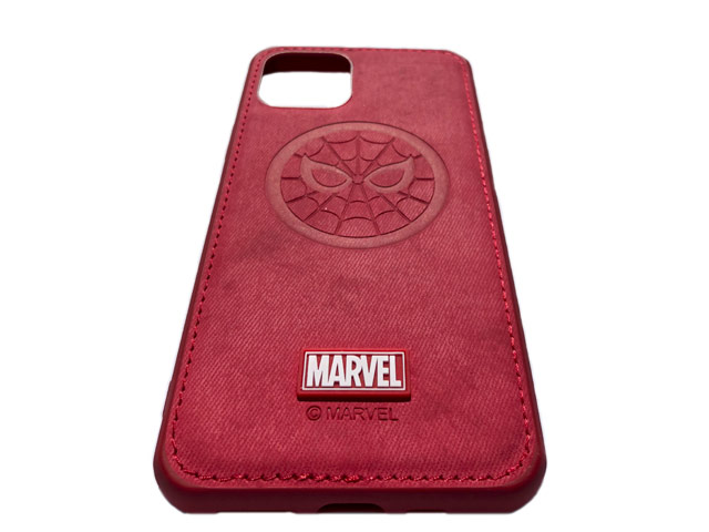 Чехол Marvel Avengers Leather case для Apple iPhone 11 pro max (Spider-Man, матерчатый)