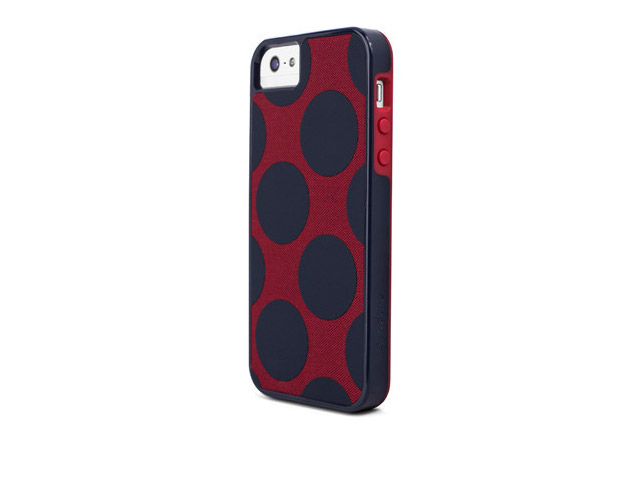 Чехол X-doria Dash Icon Case для Apple iPhone 5/5S (Navy Dots, матерчатый)