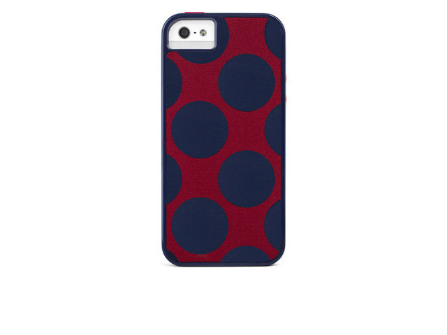 Чехол X-doria Dash Icon Case для Apple iPhone 5/5S (Navy Dots, матерчатый)