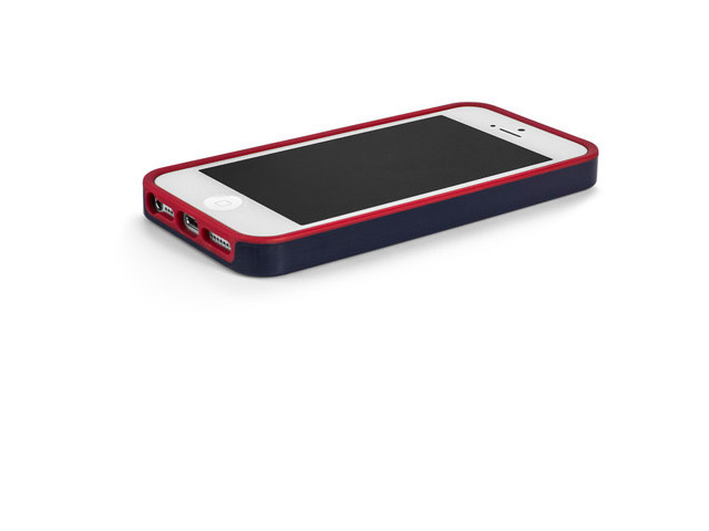 Чехол X-doria Dash Icon Case для Apple iPhone 5/5S (Navy Dots, матерчатый)