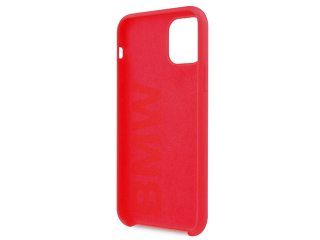 Чехол BMW Signature Liquid Silicone для Apple iPhone 11 (красный, силиконовый)