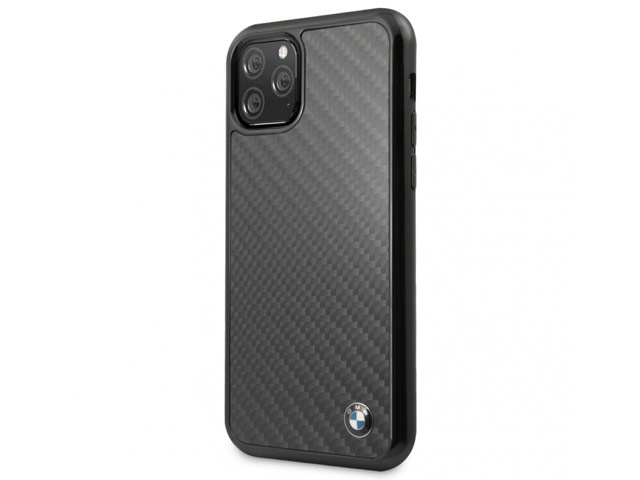 Чехол BMW Signature Real Carbon для Apple iPhone 11 pro max (черный, карбон)