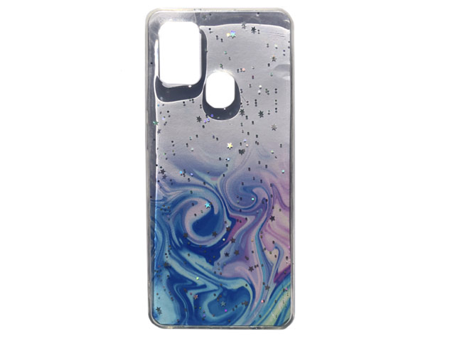 Чехол Yotrix GlitterFoil Case для Samsung Galaxy A21s (розовый, гелевый)