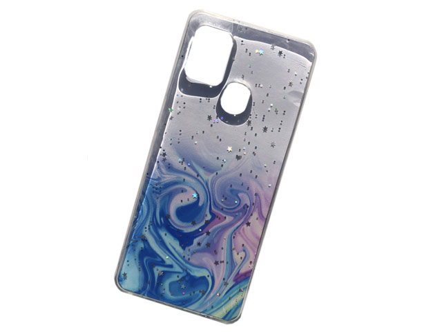 Чехол Yotrix GlitterFoil Case для Samsung Galaxy A21s (розовый, гелевый)