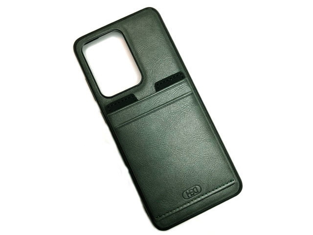 Чехол HDD Luxury Card Slot Case для Samsung Galaxy S20 ultra (темно-зеленый, кожаный)