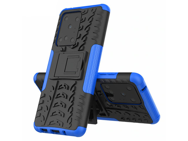 Чехол Yotrix Shockproof case для Samsung Galaxy S20 ultra (синий, гелевый)