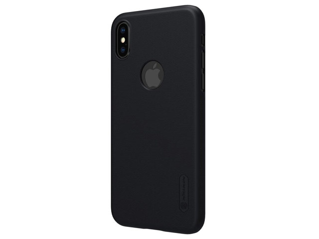 Чехол Nillkin Hard case для Apple iPhone X/XS (черный, с отверстием, пластиковый)