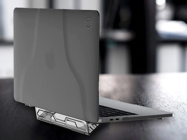 Чехол Yotrix HardCover Stand для Apple MacBook Air 13 2018 (серый, матовый, пластиковый)