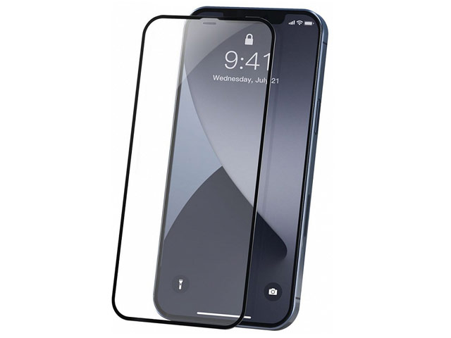 Защитное стекло Yotrix 3D Pro Glass Protector для Apple iPhone 12 pro max (черное)