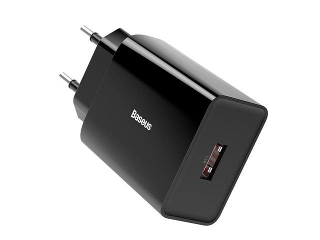 Зарядное устройство Baseus Speed Mini Charger универсальное (сетевое, 18W, Quick Charge 3.0, черное)