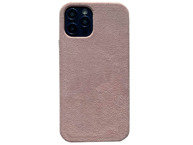 Чехол Yotrix Alcantara Case для Apple iPhone 12 pro max (розовый, алькантара)