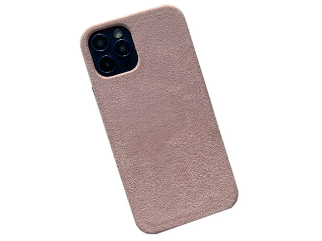 Чехол Yotrix Alcantara Case для Apple iPhone 12 pro max (розовый, алькантара)