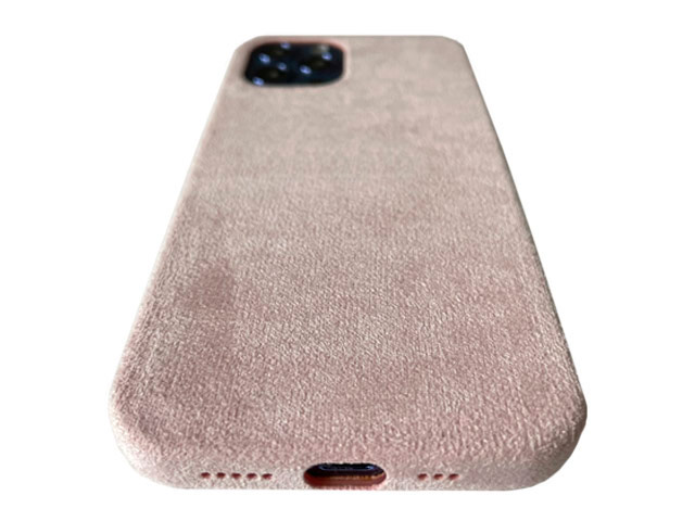 Чехол Yotrix Alcantara Case для Apple iPhone 12 pro max (розовый, алькантара)