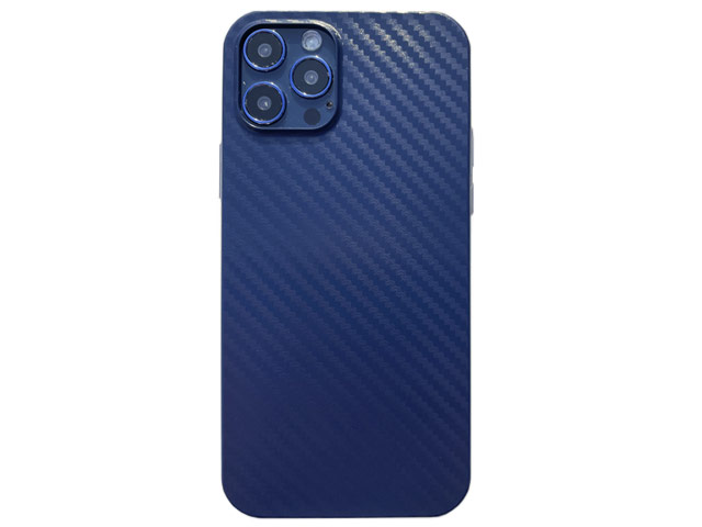 Чехол Coblue Carbon Case для Apple iPhone 12/12 pro (темно-синий, пластиковый)